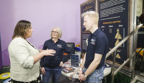 Department for the Economy Minister, Deirdre Hargey, speaking to GeoEnergy ambassadors at the Balmoral Show.